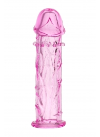 Розовая насадка фаллической формы - 12,5 см. - A-toys - в Твери купить с доставкой