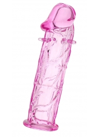 Розовая насадка фаллической формы - 12,5 см. - A-toys - в Твери купить с доставкой