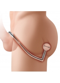 Кольцо на пенис с анальным стимулятором Stainless Steel Anal Hook   Cock Ring - BlueLine - в Твери купить с доставкой