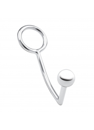 Кольцо на пенис с анальным стимулятором Stainless Steel Anal Hook   Cock Ring - BlueLine - в Твери купить с доставкой