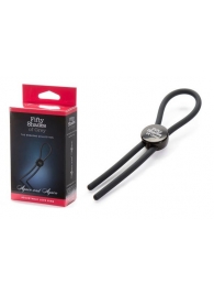 Тёмно-серое эрекционное кольцо с зажимом Again and Again Adjustable Cock Ring - Fifty Shades of Grey - в Твери купить с доставкой