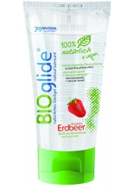Гель-смазка на водной основе с ароматом клубники BioGlide - 80 мл. - Joy Division - купить с доставкой в Твери