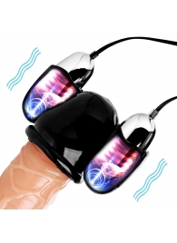 Черная стимулирующая насадка для головки полового члена Multi Speed Vibrating Penis Head Teaser - XR Brands - в Твери купить с доставкой