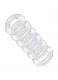 Комплект из 6 прозрачных эрекционных колец Ring Master Custom Ball Stretcher Kit - XR Brands - в Твери купить с доставкой