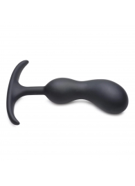 Черный массажер простаты с утяжелителями Premium Silicone Weighted Prostate Plug Medium - 16,3 см. - XR Brands - в Твери купить с доставкой