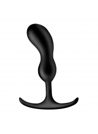 Черный массажер простаты с утяжелителями Premium Silicone Weighted Prostate Plug Medium - 16,3 см. - XR Brands - в Твери купить с доставкой