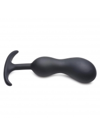 Черный массажер простаты с утяжелителями Premium Silicone Weighted Prostate Plug Large - 18,8 см. - XR Brands - в Твери купить с доставкой