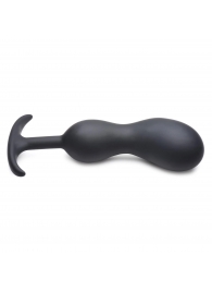Черный массажер простаты с утяжелителями Premium Silicone Weighted Prostate Plug XL - 20,8 см. - XR Brands - в Твери купить с доставкой