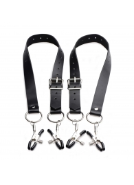 Ремни с зажимами для половых губ Spread Labia Spreader Straps with Clamps - XR Brands - купить с доставкой в Твери