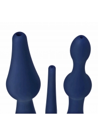 Набор из 3 универсальных насадок для анального душа Universal 3 Piece Silicone Enema Attachment Set - XR Brands - купить с доставкой в Твери