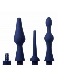 Набор из 3 универсальных насадок для анального душа Universal 3 Piece Silicone Enema Attachment Set - XR Brands - купить с доставкой в Твери