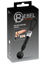 Черное эрекционное лассо с шариком-утяжелителем Heavy Rope - Orion - в Твери купить с доставкой