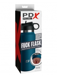 Смуглый мастурбатор-вагина в синей колбе F*ck Flask - Pipedream - в Твери купить с доставкой