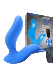 Синий вибромассажер простаты 3,5’’ Remote Control Curve P-spot Massager - 12 см. - Erokay - в Твери купить с доставкой