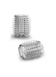 Прозрачная насадка с шипами STAY HARD COCK SLEEVE 01 CLEAR - Blush Novelties - в Твери купить с доставкой