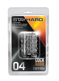 Прозрачная насадка с бороздками STAY HARD COCK SLEEVE 04 CLEAR - Blush Novelties - в Твери купить с доставкой