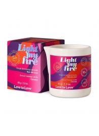 Массажная свеча Light My Fire Coconut с ароматом кокоса - 65 гр. - Love to Love - купить с доставкой в Твери