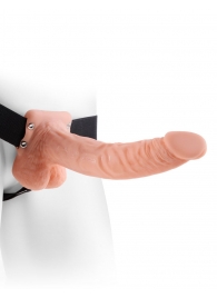 Полый страпон телесного цвета Hollow Strap-On with Balls - 24 см. - Pipedream - купить с доставкой в Твери