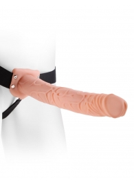 Фаллопротез телесного цвета Hollow Strap-On - 29 см. - Pipedream - купить с доставкой в Твери