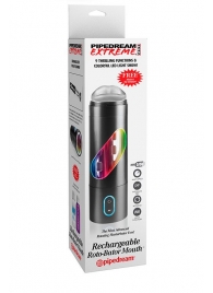 Перезаряжаемый мастурбатор-ротик Extreme Toyz Rechargeable Roto-Bator Mouth - Pipedream - в Твери купить с доставкой