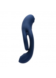 Синее эрекционное виброкольцо с двойным подхватом мошонки Ring Around The Rosy - Zero Tolerance - в Твери купить с доставкой