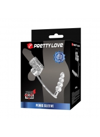 Прозрачная насадка на пенис и мошонку с анальным стимулятором Rilley - Baile - в Твери купить с доставкой