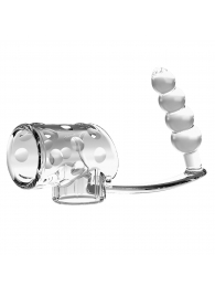 Прозрачная насадка на пенис и мошонку с анальным стимулятором Rilley - Baile - в Твери купить с доставкой