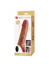 Коричневая вибронасадка с подхватом мошонки и пультом ДУ - Baile - в Твери купить с доставкой