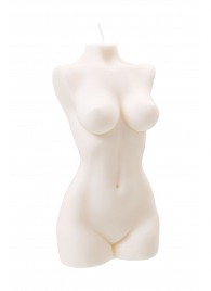 Белая интерьерная свеча в форме женского торса - 850 гр. - Pecado - купить с доставкой в Твери