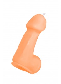 Оранжевая свеча в форме пениса - 47 гр. - Pecado - купить с доставкой в Твери