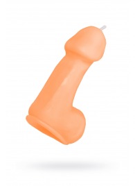 Оранжевая свеча в форме пениса - 47 гр. - Pecado - купить с доставкой в Твери