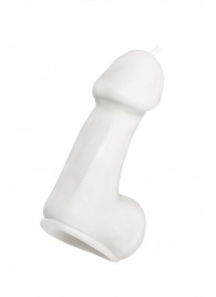 Белая свеча в форме пениса - 47 гр. - Pecado - купить с доставкой в Твери