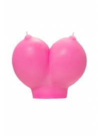 Розовая свеча «Сиськи» - 150 гр. - Pecado - купить с доставкой в Твери