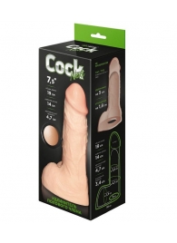 Телесный фаллоудлинитель с мошонкой Cock Next - 19 см. - LOVETOY (А-Полимер) - в Твери купить с доставкой