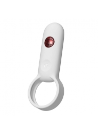 Белое эрекционное виброкольцо с пультом ДУ - Youvic - в Твери купить с доставкой