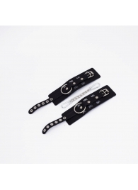 Черные кожаные наручники Sex - Crazy Handmade - купить с доставкой в Твери