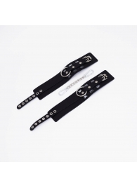 Черные кожаные оковы Sex - Crazy Handmade - купить с доставкой в Твери