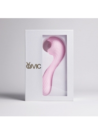 Розовый вибромассажёр с деликатными токами - Youvic - купить с доставкой в Твери
