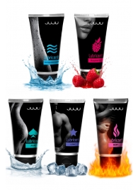 Набор из 5 лубрикантов JUJU (увлажняющий, Hot+, Long, Anal, малина) - JuJu - купить с доставкой в Твери