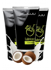 Набор из 3 съедобных лубрикантов JUJU со вкусом кокоса - JuJu - купить с доставкой в Твери