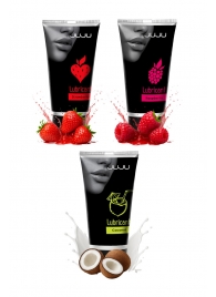 Набор из 3 съедобных лубрикантов JUJU (клубника, малина, кокос) - JuJu - купить с доставкой в Твери