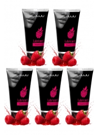 Набор из 5 съедобных лубрикантов JUJU со вкусом малины - JuJu - купить с доставкой в Твери