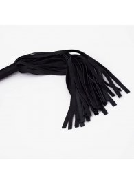 Черный кожаный флоггер - 45 см. - Crazy Handmade - купить с доставкой в Твери