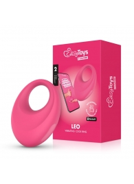 Розовое интерактивное эрекционное виброкольцо Leo - Easy toys - в Твери купить с доставкой
