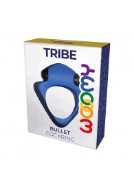 Синее эрекционное кольцо Wooomy Tribeс с вибрацией - Adrien Lastic - в Твери купить с доставкой