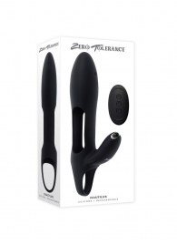 Черная насадка на пенис с вибрацией Nautilus - Zero Tolerance - в Твери купить с доставкой