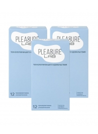 Набор из 3 упаковок ультратонких презервативов Pleasure Lab (по 12 шт.) - Pleasure Lab - купить с доставкой в Твери