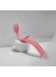 Розовый безремневой страпон Strap-on-me Semi-Realistic Bendable Strap-On size M - Strap-on-me - купить с доставкой в Твери