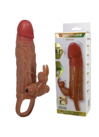 Карамельная вибронасадка с клиторальным стимулятором Osmar - 20,5 см. - Baile - в Твери купить с доставкой