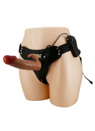 Мужской полый страпон с вибрацией Marion - Baile - купить с доставкой в Твери